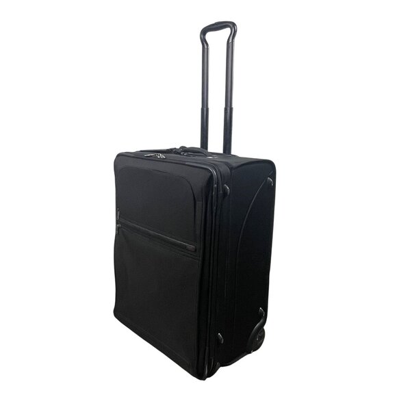 Tumi Black Nylon Wheeled Luggage With Telescopic Handle & “Just In Case” Bag - Picture 4 of 16